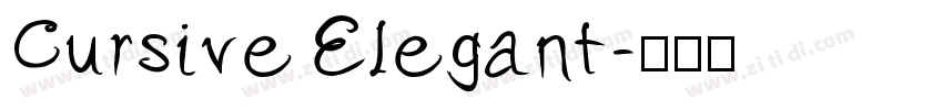 Cursive Elegant字体转换